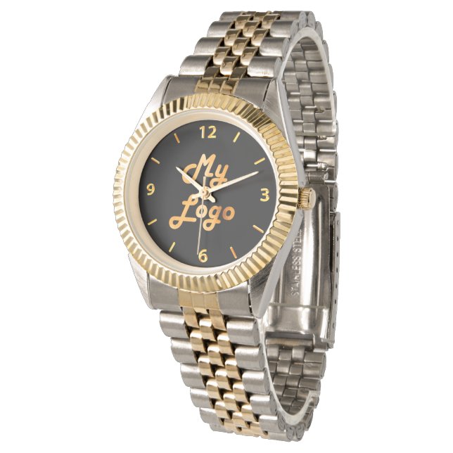 Business logo black gold watch (Angled)