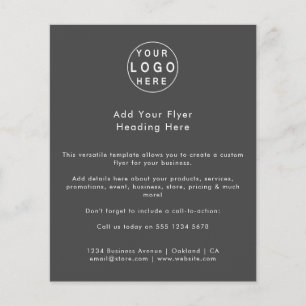 Business Logo   Black Minimalist Promotional Flyer