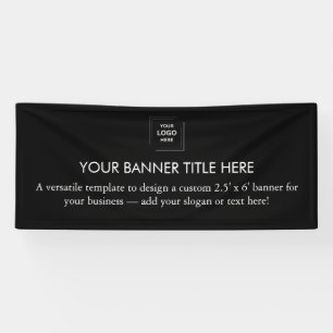 Business Logo   Black Modern 6' Advertising Banner