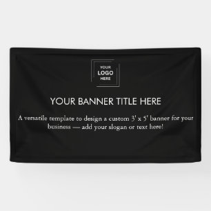 Business Logo   Black Modern Professional 5'  Banner