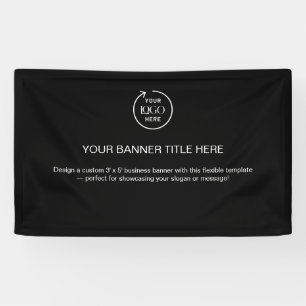 Business Logo   Black Modern Professional 5'  Banner