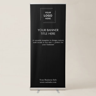 Business Logo   Black Modern Professional  Retractable Banner