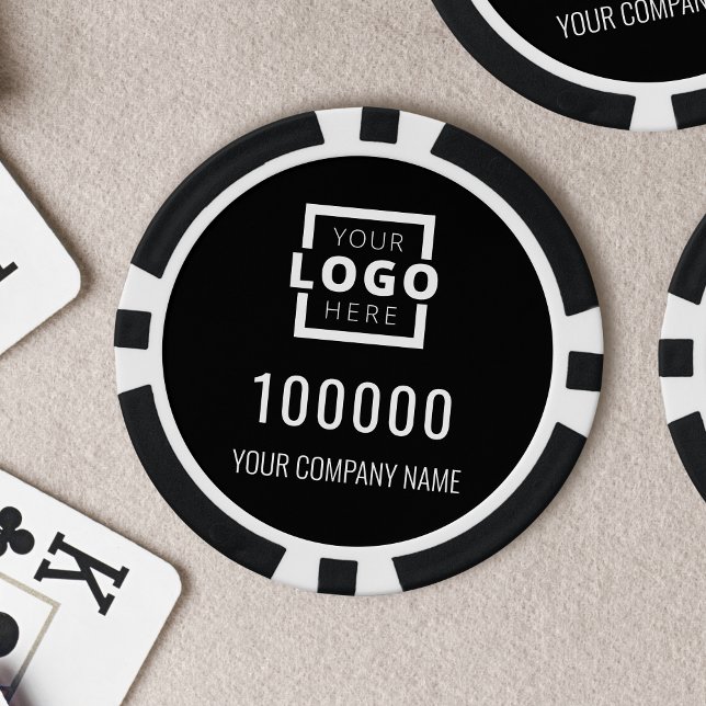 Business Logo Black Poker Chips (Creator Uploaded)