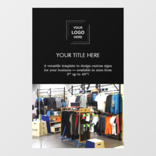 Business Logo   Black Professional Photo  Window Cling