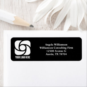 Business Logo Black White Company Return Address