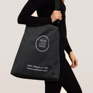 Business Logo black white Promotional Crossbody Bag