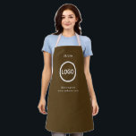 Business Logo Blush Brown Employee Staff Name Apron<br><div class="desc">Business Logo Blush Brown Employee Staff Name
A simple blush Brown custom business template in a modern minimalist style which can be easily updated with your company logo and text. 
business, logo, blush, Brown, employee, staff, name, server, company logo, Brown logo</div>