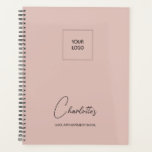 Business Logo Blush Pink Elegant Appointment Book Planner<br><div class="desc">This elegant blush pink appointment book will help you stay organised and plan your busy days with style.</div>