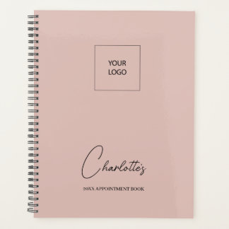 Business Logo Blush Pink Elegant Appointment Book Planner
