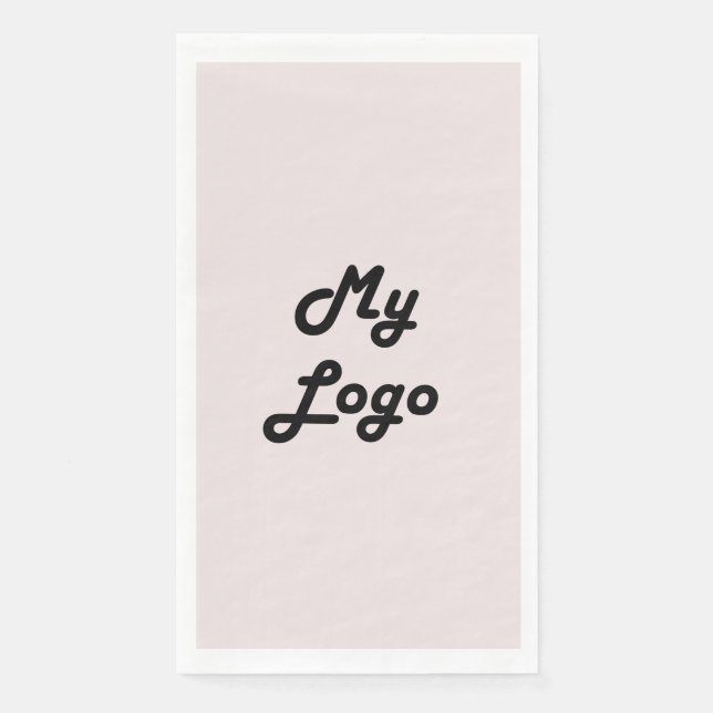 Business logo blush pink napkin (Front)