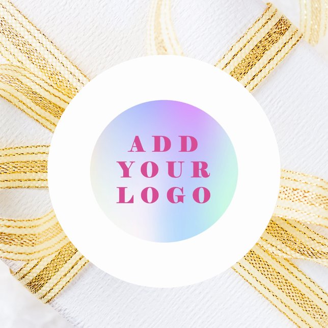 Business logo brand colour classic round sticker (Creator Uploaded)