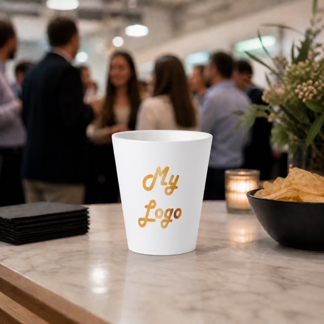 Business logo brand colour latte mug (Creator Uploaded)