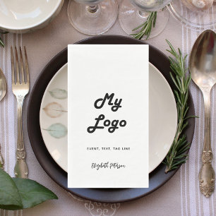 Business logo brand colour text signature napkin