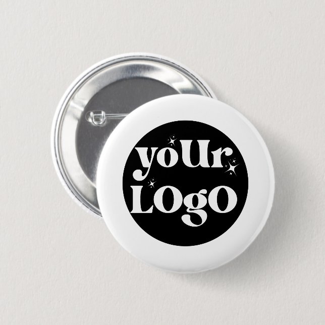 Business Logo Branded 6 Cm Round Badge (Front & Back)