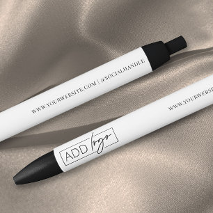 Business Logo Branded Client Gift Promotional Blue Ink Pen