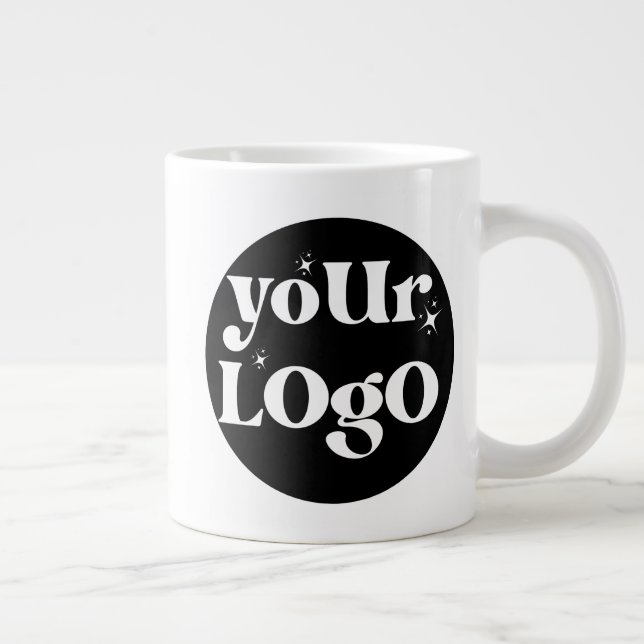 Business Logo Branded Large Coffee Mug (Right)