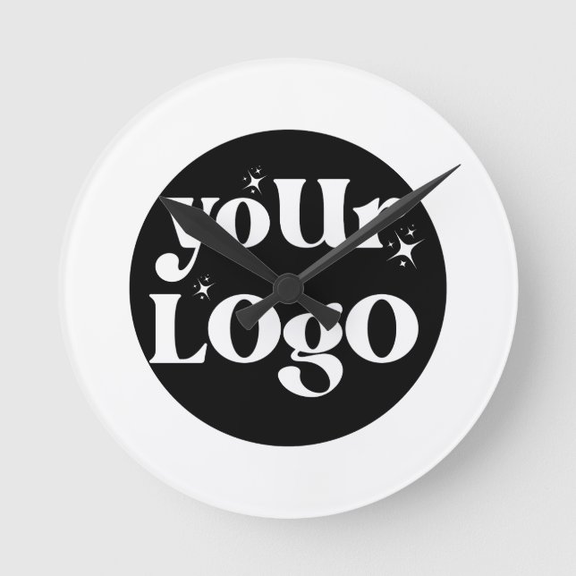 Business Logo Branded Round Clock (Front)