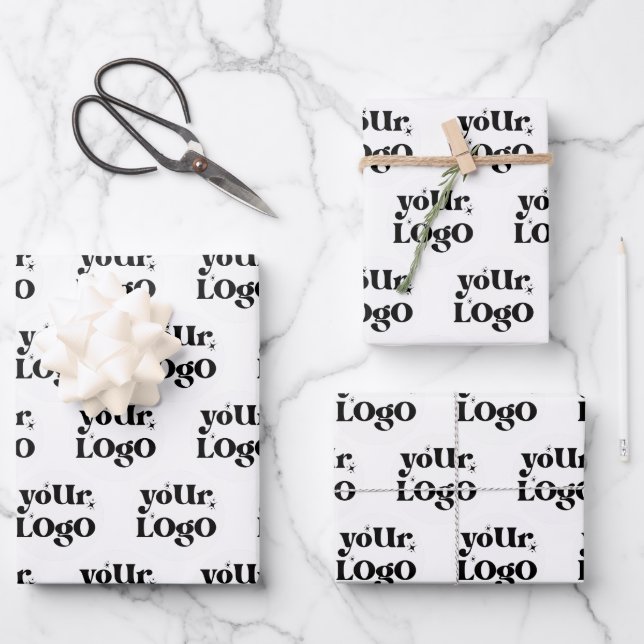 Business Logo Branded Wrapping Paper Sheet (Front)