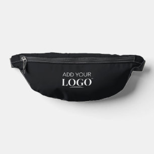 Business Logo Branding Modern Professional Black Bum Bags