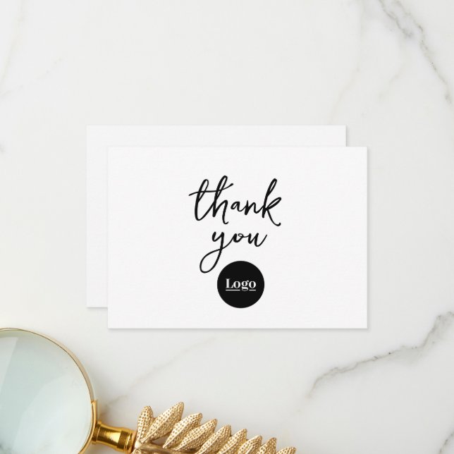Business Logo Branding  Thank You Card (Front/Back In Situ)