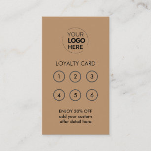 Business Logo Brown Professional Company Loyalty Card