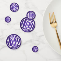 Business Logo Brushed Purple Company Party Table