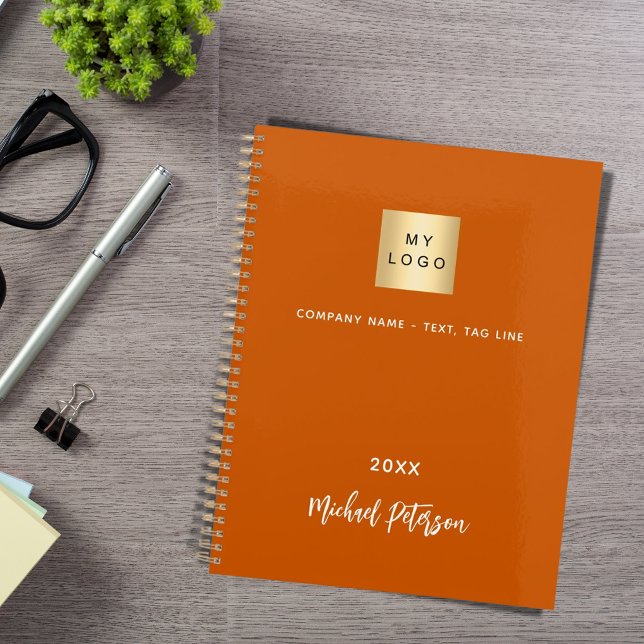 Business logo burnt orange elegant 2026 planner (Creator Uploaded)