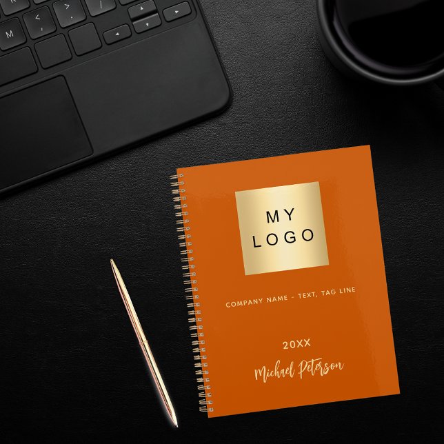 Business logo burnt orange elegant monogram 2026 planner (Creator Uploaded)