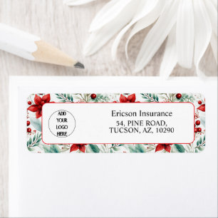 Business Logo Christmas Greenery Return Address