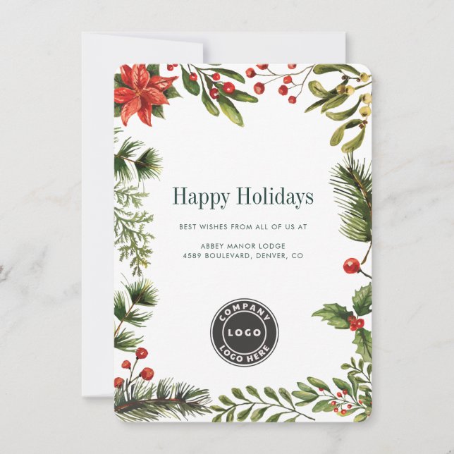  Business Logo Christmas Holiday 2026 Calendar (Front)