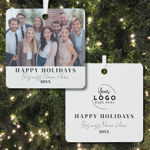 Business Logo Christmas Metal Tree Decoration