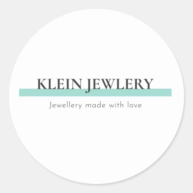 Business logo classic round sticker (Front)