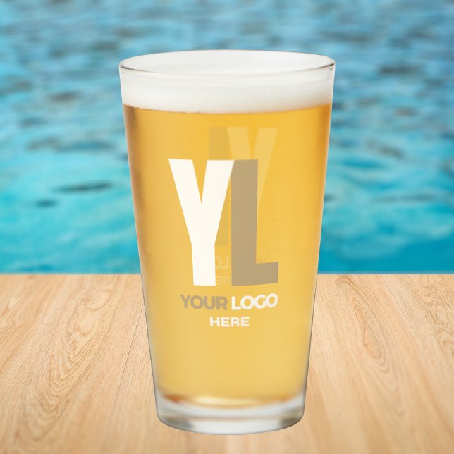 Business logo Clean minimal Company brand Beer Glass (Creator Uploaded)