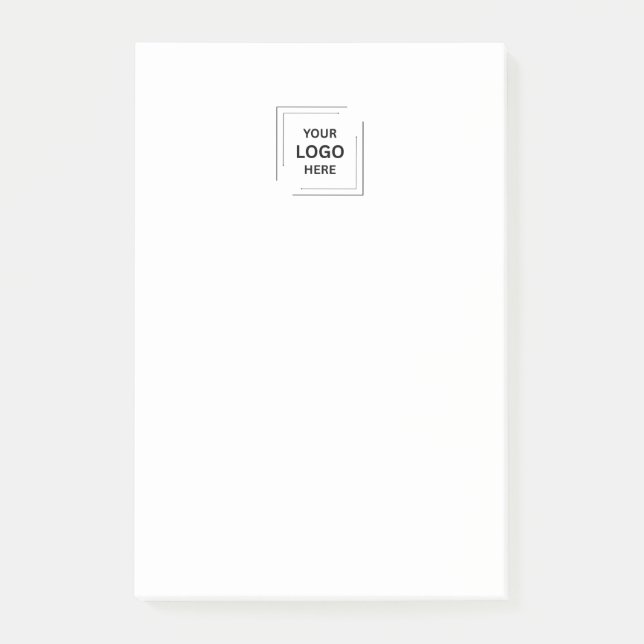 Business Logo | Clean Simple Professional Post-it  Notes (Front)