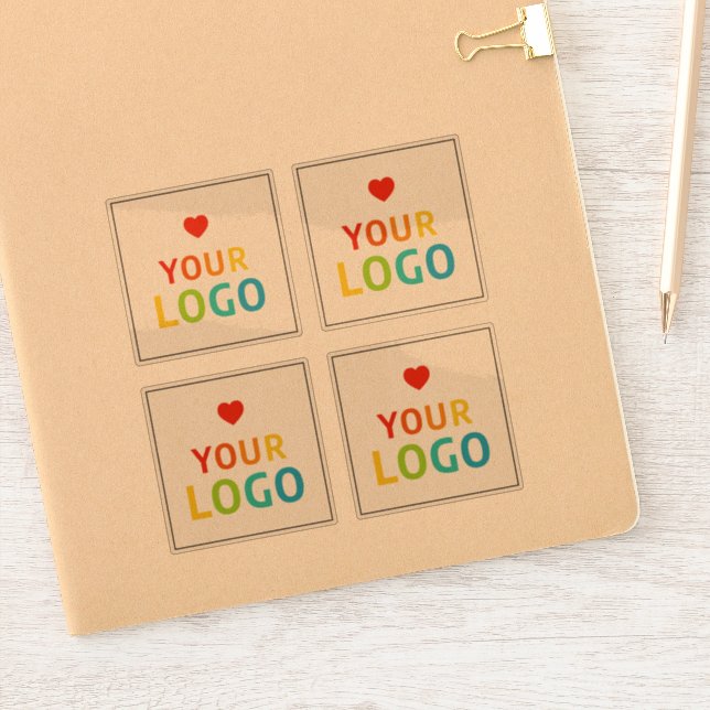 Business Logo Clear Label Waterproof Stickers (Notebook)