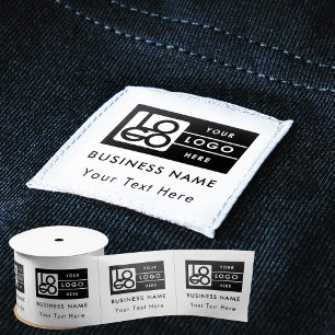 Business Logo Clothing Labels Sew On Sewing Tags Satin Ribbon