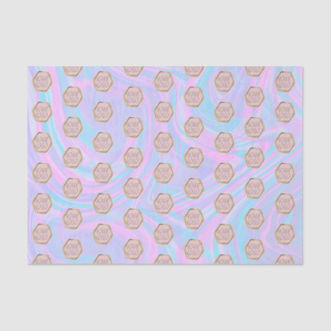 Business Logo Colourful Abstract Ombre Tissue Pape Paper (Front)