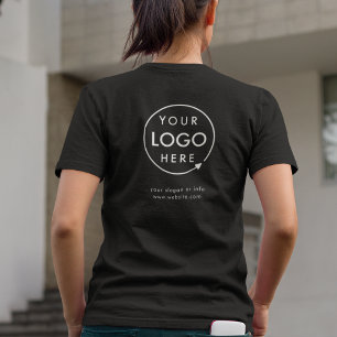Business Logo Company Back Branded Staff Employee T-Shirt