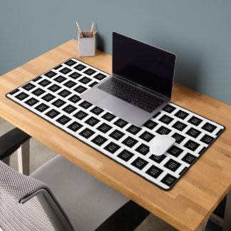 Business logo Company Black Minimalist Desk Mat