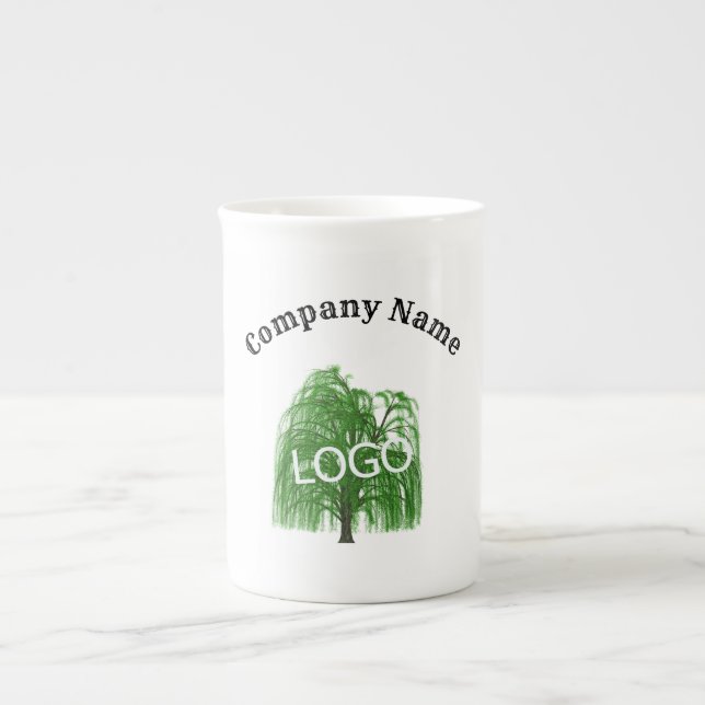 Business Logo Company Bone China Mug (Front)