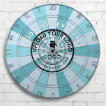 Business Logo Company Colours Dartboard<br><div class="desc">Elevate your game room or office with our custom dartboard featuring your circular logo. Our regulation-sized dartboard is perfect for corporations, small businesses, and companies looking for a unique and memorable addition to their space. Our customisable design allows you to incorporate your circular logo into the board's pattern, creating a...</div>
