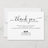 Business Logo Company Custom Thank You Card