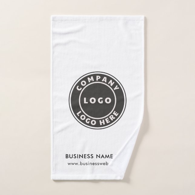 Business Logo Company Employee Simple Promotional Hand Towel (Hand Towel)