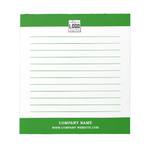 Business Logo Company Name Professional Green line Notepad