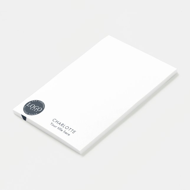 Business Logo Company Office Promo Post-it Notes (Angled)