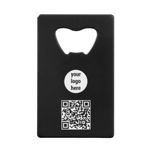 Business Logo Company Promotional QR Code Black