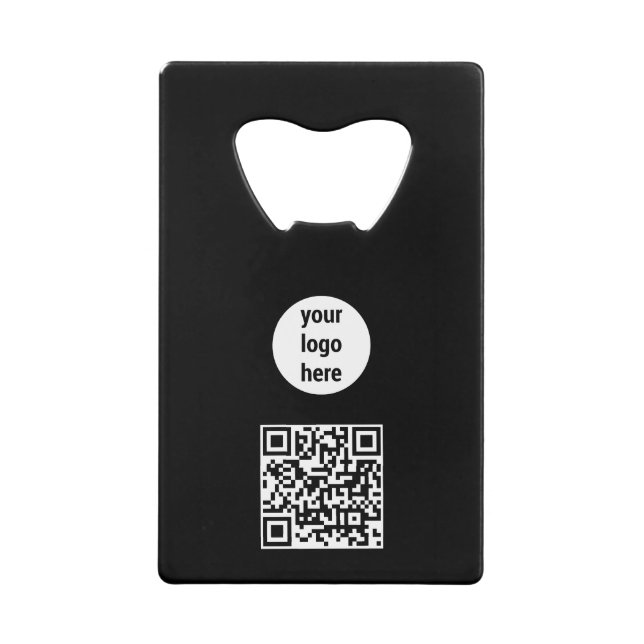 Business Logo Company Promotional QR Code Black (Front)