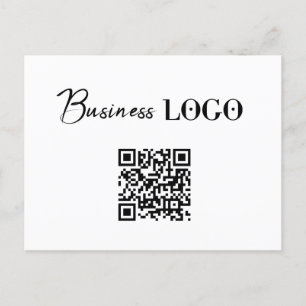 Business Logo Company Promotional QR Code Holiday Postcard