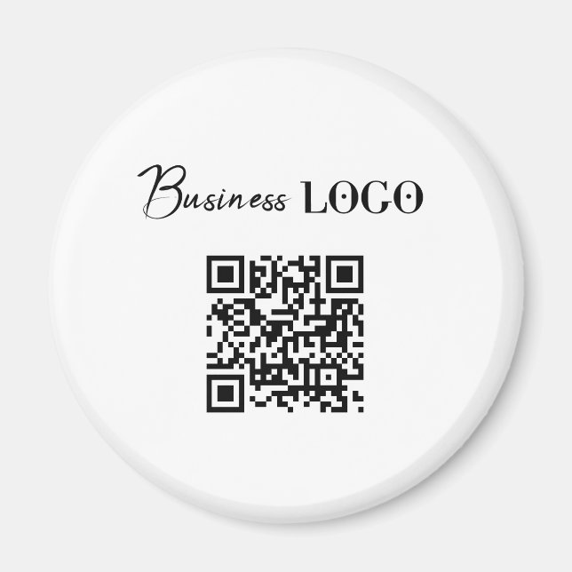Business Logo Company Promotional QR Code Magnet (Front)