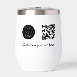 Business Logo Company Promotional QR Code Text